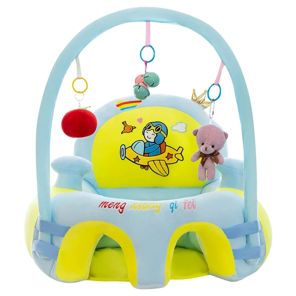 Baby Feeding Safety Seat Skin Cartoon Plush Learning Sit Chair Without Cotton Chair Case Kids Skin Seat Sofa