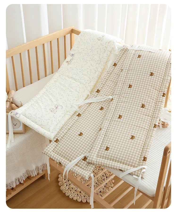 2026 Baby Crib Fence Soft Cotton Bag Anti-collision Strip Children's One-piece Bed Fence Spliced Bed Protection Cloth Baby Fence