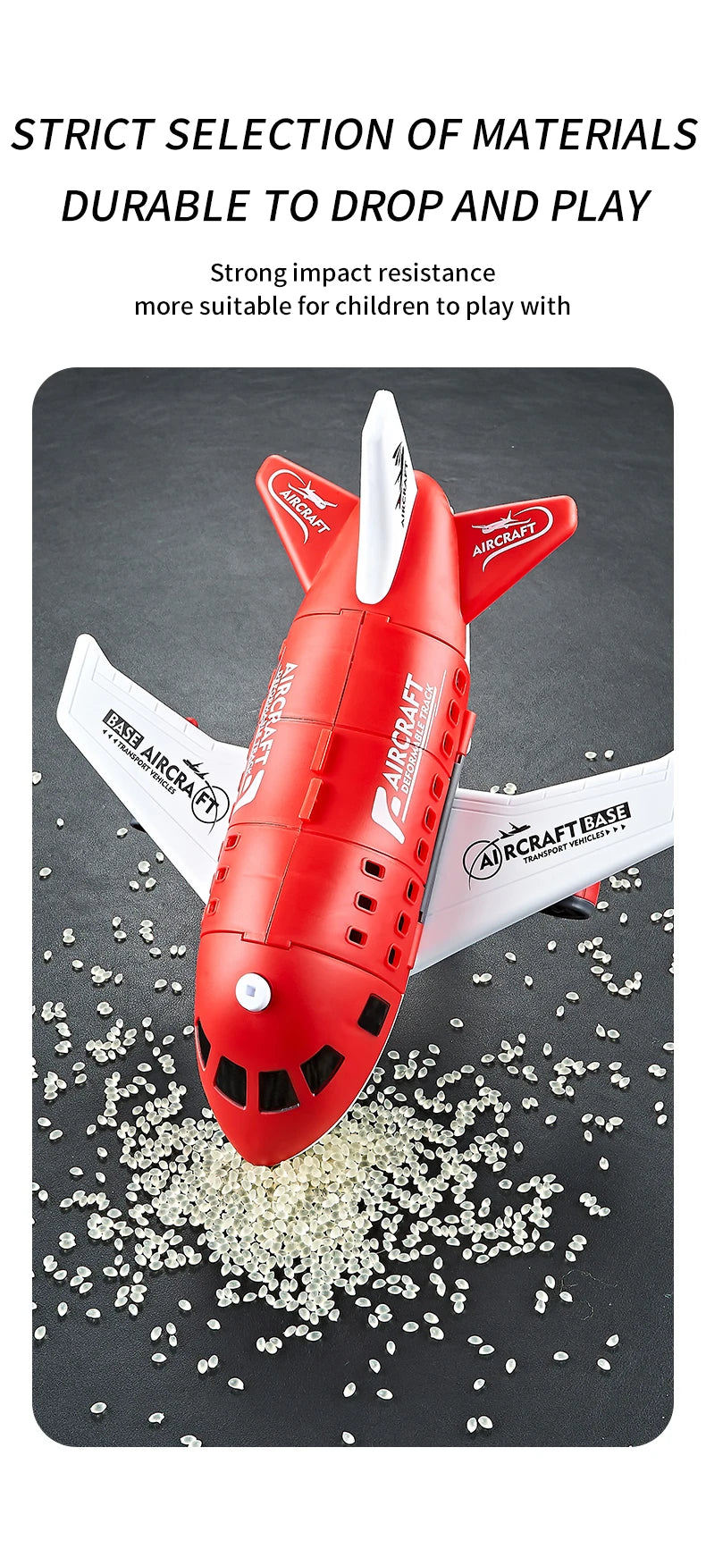 Children's Airplane Car Model Toys Inertial Model Simulation Planes Multifunctional Toys,Random 3 Cars,1 Helicopter,6 Road Signs