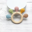 New hand multicolor Silicone Baby Ring Teether Anxiety Teething Toys 0-12 Months Chew Beads Sensory Gum Relief Soother Baby
