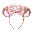 2025 New Style Mickey Minnie Ear Headband Sequin Bows Girl Adult Kids Halloween Party Cosplay Hair Accessories Princess Hairband