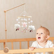 Baby Crib Mobile Rattle Toy For 0-12 Months Cartoon Felt Forest Animal Bed Bell Hanging Wooden Bracket Mobile Newbaby Rattle Toy
