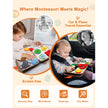 Montessori Toy Busy Board Giraffe Busy Book Preschool Learning Educational Quiet Book Sensory Travel Toy for Baby 3 4 5 6 Ages