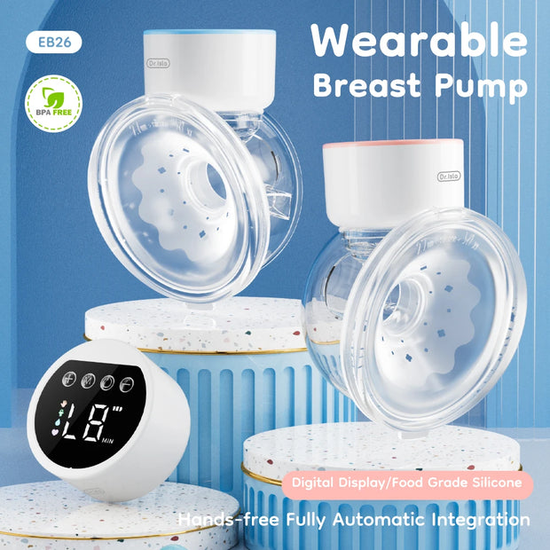 MAMIJOY Electric Breast Pumps With 19/24mm Flange Portable Hands Free Wearable Breast Pump Silent Comfort Breast Milk Extractor