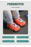 Cartoon Car Slippers Children Winter Warmer Plush Slides Babi Lovely Indoor Slippers Shoes Kids