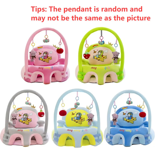 Baby Feeding Safety Seat Skin Cartoon Plush Learning Sit Chair Without Cotton Chair Case Kids Skin Seat Sofa