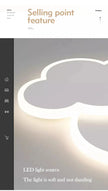 AuroraRealm Children's Bedroom LED Ceiling Lamp Creative White Cloud Boy Girl Study Fixture Lustre Home Decor Living Room Lights
