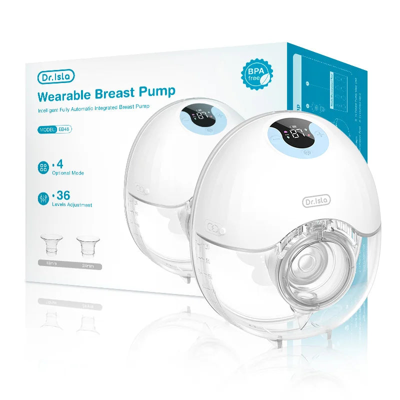 MAMIJOY Wearable Breast Pump Electric Breast Pumps Comfort Milk Collector Lightweight with LED Display 4 Modes & 36 Levels EB46