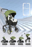 2025 New Baby Stroller 4in1 Multifunctional Newborn Baby Stroller 3in1 Foldable Basket Type Seat Lightweight Travel Pram