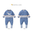 Baby Rompers Blue Long Sleeve Knit Newborn Boys Jumpsuits Playsuits Autumn Winter Infant Unisex Outfits One Pieces Kids Costumes