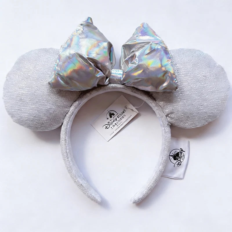 Disney Princess Headband Mickey Ear Rapunzel Snow White Sequin Bow Hair Hoop Gift Girl Accessories Halloween Gift Christmas Jack