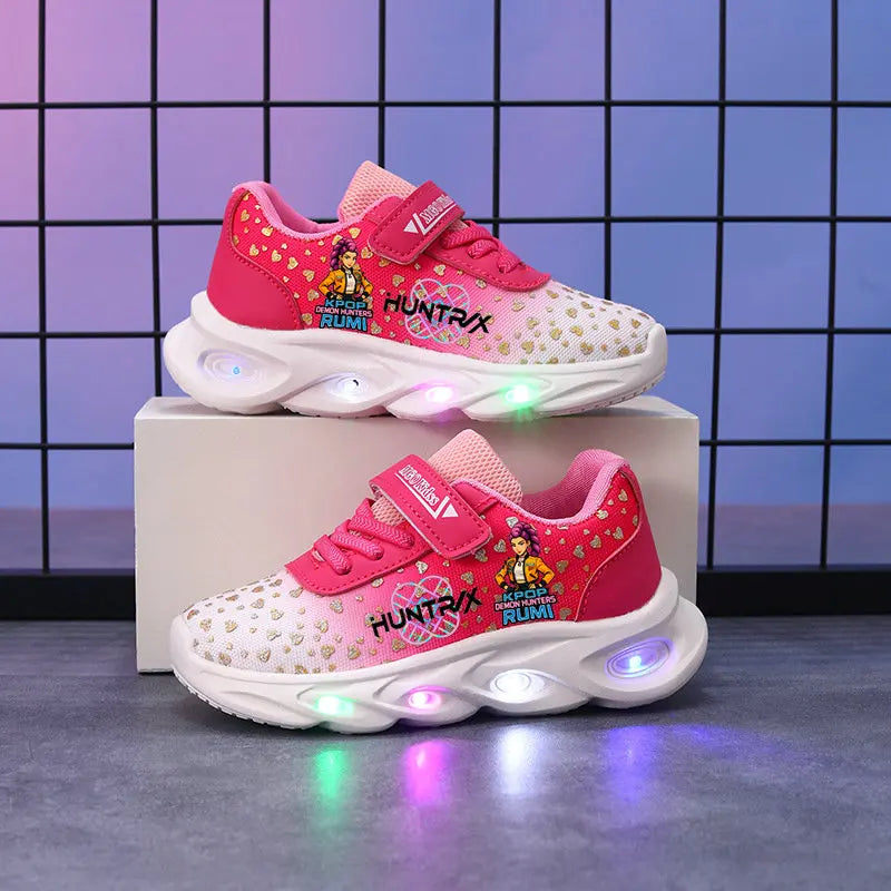 Kids' LED Glowing Sneakers – Breathable Mesh Animated Shoes for Boys & Girls