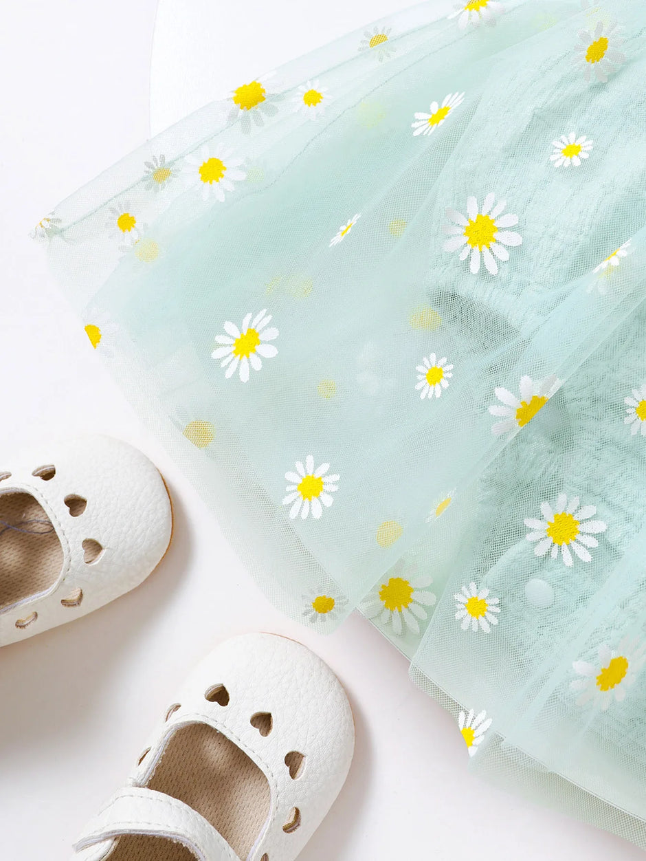 Baby girl Bodysuit Butterfly knot suspender small daisy chiffon fashionable Bodysuit for 3-24 Months cute Baby girl Clothing