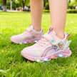 Disney Girls' Casual Shoes Led Lights Mesh Breathable Children's Sports  Princess Elsa Pink Purple Shoes Sneakers Size 22-35