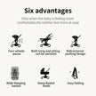 Baby Stroller 3‑in‑1 Travel System Pushchair Lightweight Pram from Birth All‑Terrain Baby Buggy Compact Fold Stroller Summer