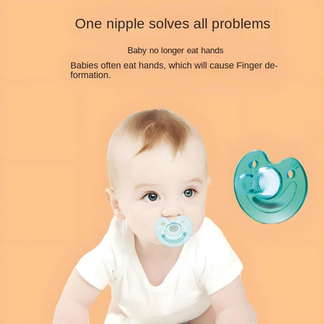 0-3 Years Silicone Round Pacifier Baby Teether Bear Smiley Cat Silicone Pacifier Bisphenol Free Perfect Gift for Newborns
