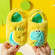 Baby cotton slippers 1-3 years old 2 men autumn/winter indoor anti slip children plush children's cotton shoes bag heel home sho