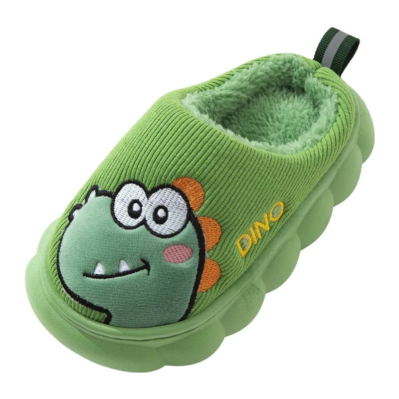 Autumn Winter Children Cotton Slippers Boys Toddler Indoor Anti Slip Warm Home Slipper Kids Girls Baby Cute Cartoon Plush Shoes