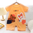 Infant Toddler Crawling Clothes Cotton Summer Boys Girls Thin Baby Short Sleeve Romper Children's Onesie