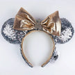 Disney Princess Headband Mickey Ear Rapunzel Snow White Sequin Bow Hair Hoop Gift Girl Accessories Halloween Gift Christmas Jack