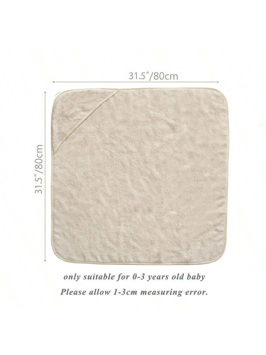 80*80cm Baby Bathrobe Bath Toddler Towel Swaddle Blankets With Hood Solid White Coral Fleece Towel Blanket Newborn Kids Bedding