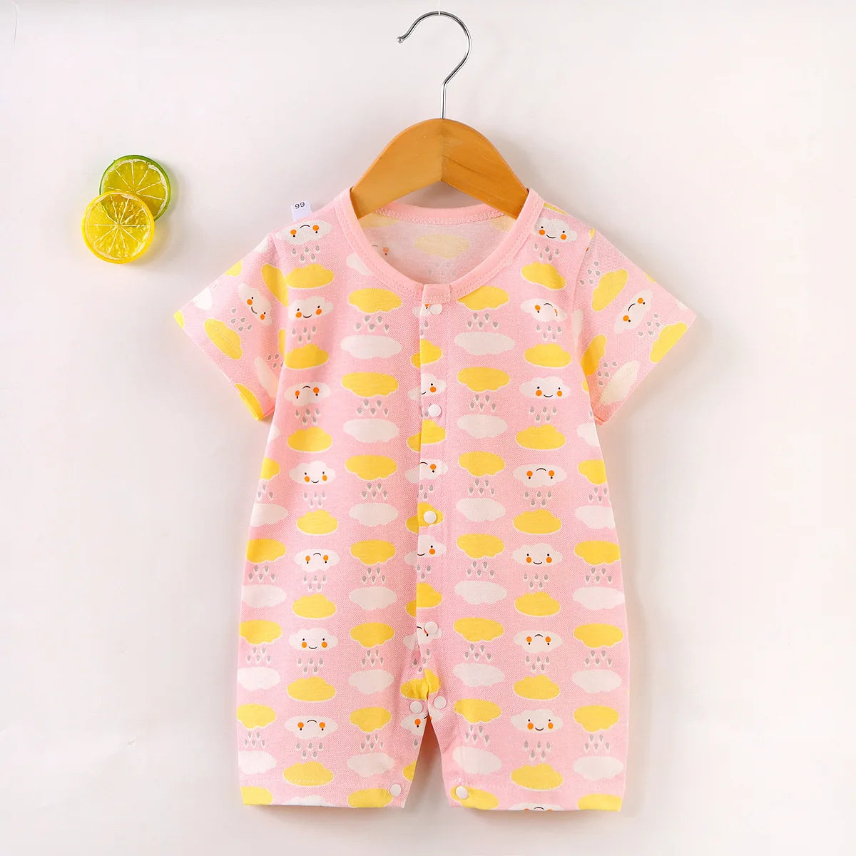 New Baby Onesies Climbing Clothes Pure Cotton Summer Newborn Boys Girls Rompers Short-Sleeved Thin Harness Infant Clothes