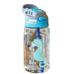 480ML Kids Handheld Portable Cartoon Pattern Water Sippy Cup Feeding Cup with Straws Leakproof Bottle For Outdoor Sports