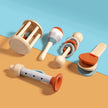 Baby Wooden Musical Instrument Toy Handheld Bell Ringing Rattle for Toddlers Sensory Development Early Childhood Education