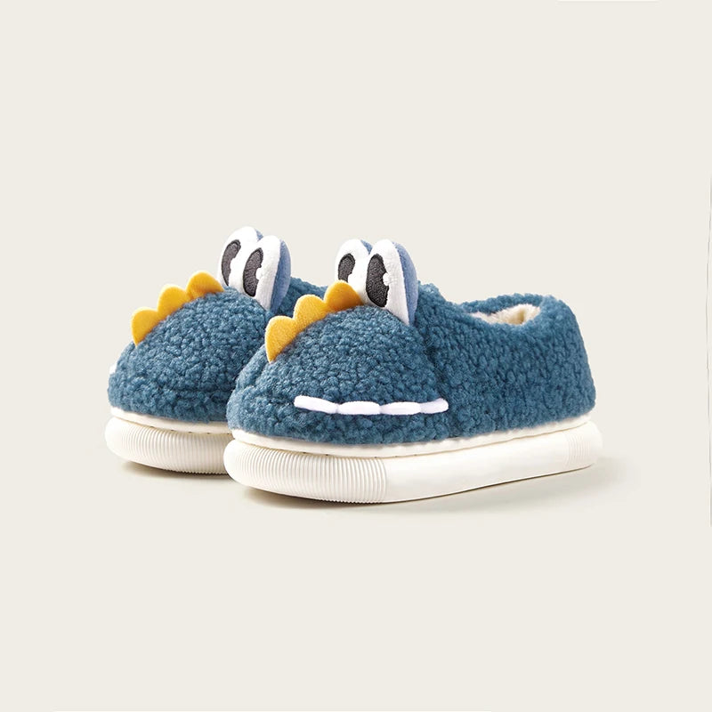 Cheerful Mario Children's winter cotton slippers Cartoon animals indoor soft and comfortable cotton shoes