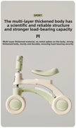Anti-Tip Baby Balance Bike Ages 1-3 4-Wheel Silent Glider Walker Toy Toddler Training Ride-On with Safety Wheels Indoor Outdoor