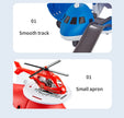 Children's Airplane Car Model Toys Inertial Model Simulation Planes Multifunctional Toys,Random 3 Cars,1 Helicopter,6 Road Signs