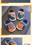 Winter children's cotton slippers for boys and girls, anti slip and warm bags, and parent-child fuzzy and plush home baby cotton