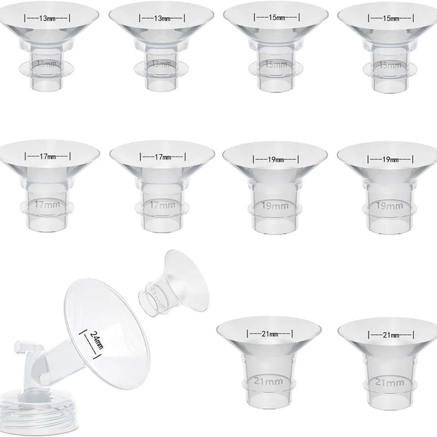 Breast Pump Accessories Flange Inserts 13/15/17/18/19/20/21mm Caliber Size Adaptor Converter Small Nipple Horn Adapter