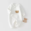 Baby Clothes Bodysuit&One Pieces Boys Girls Newborn Rompers Solid Color 100 Cotton 0-24M Long Sleeve Loungewear Outfit