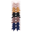 10Pcs/Set Solid Color Kids Bows Hair Clips for Baby Girls Handmade Ribbon Bowknot Hairpin Barrettes New Year Hair Accessories