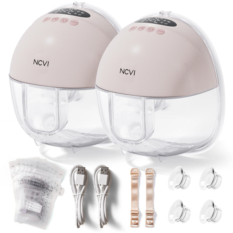 NCVI Electric Breast Pump,Hands-Free breastfeeding Pump with 4 Modes & 9 Levels,Low Noise,19/21/24mm flanges