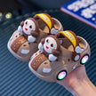 Children's Flashing Light Hole Shoes, Anti Slip Soft Soled Toe Cap Slippers, Cartoon Car Illuminated Slippers for Boys and Girls