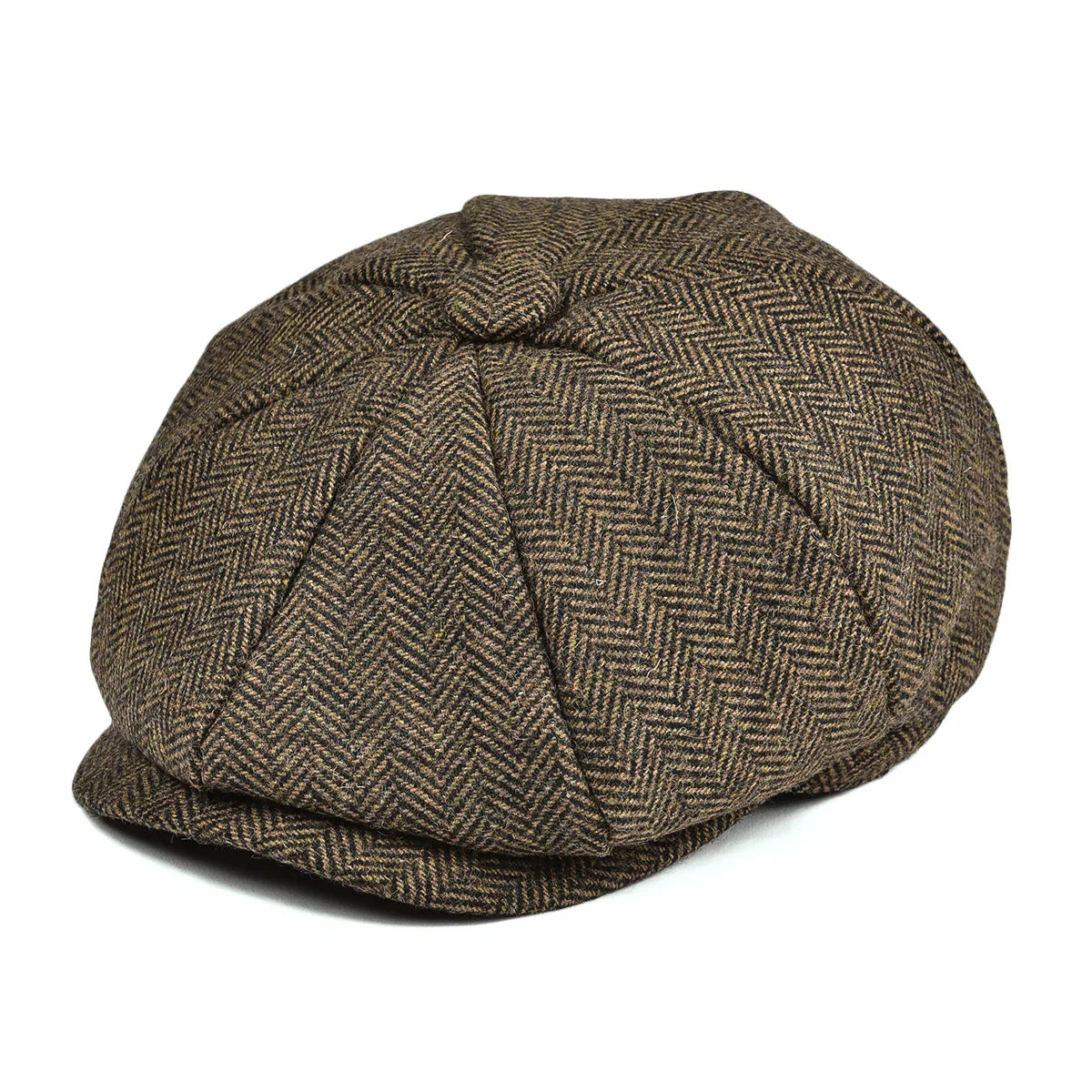 JANGOUL Small Size Baker Boy Cap Wool Blend Newsboy Caps Boy Girl Men Women Herringbone Flat Hat Driver Gatsby Hats Cabbies 001