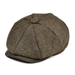 JANGOUL Small Size Baker Boy Cap Wool Blend Newsboy Caps Boy Girl Men Women Herringbone Flat Hat Driver Gatsby Hats Cabbies 001