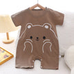 Infant Toddler Crawling Clothes Cotton Summer Boys Girls Thin Baby Short Sleeve Romper Children's Onesie