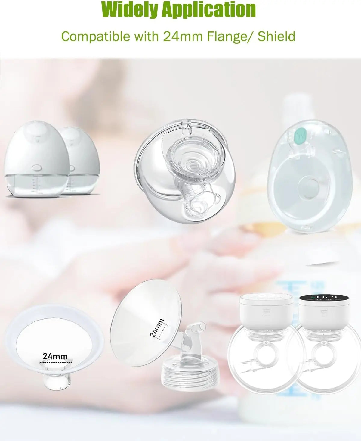 Breast Pump Accessories Flange Inserts 13/15/17/18/19/20/21mm Caliber Size Adaptor Converter Small Nipple Horn Adapter