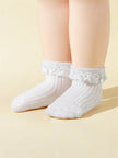 6Pairs/Lot Newborn Baby Floor Socks For Girls Cotton Toddler Sweet Lace Infant Home Toddler Socks Non-slip 0-3Y Spring Autumn