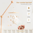 Baby Crib Mobile Bed Bell Rattle Toys Wooden Crochet Stars Pendant Bed Bell Toys Newborn Comfort Crib Bracket Hanging Toys Gifts