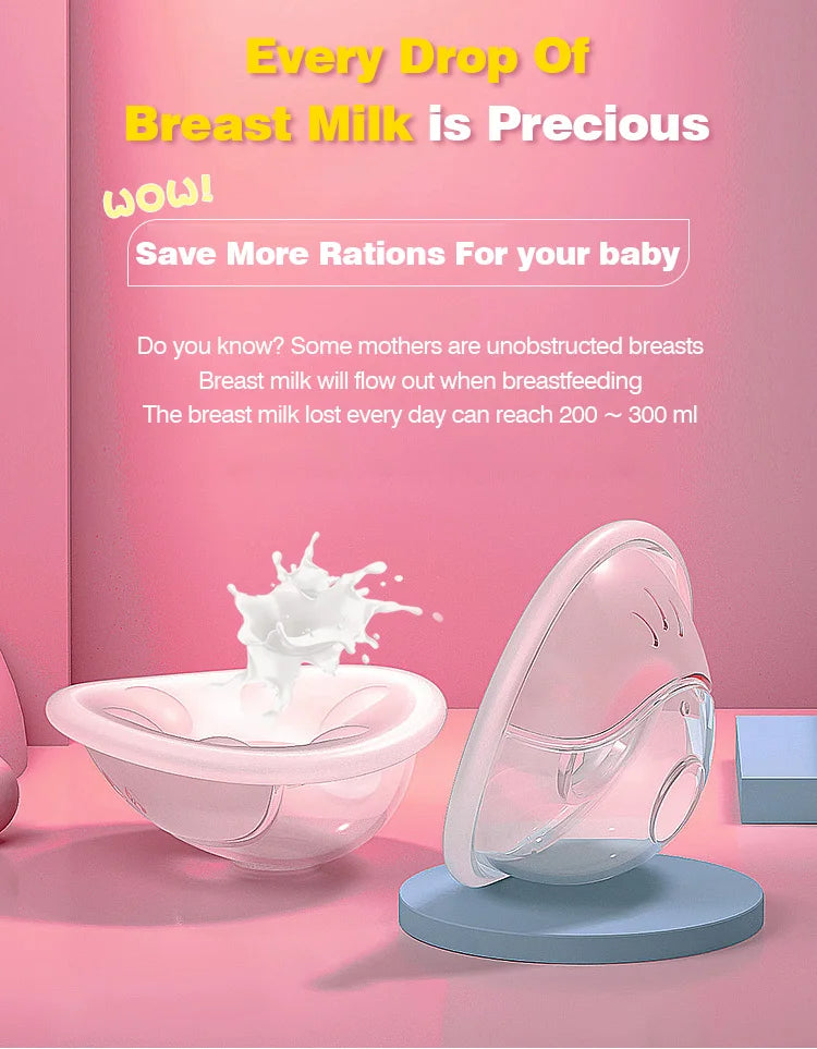 MAMIJOY MSB03 2pcs Wearable Milk Saver for Breastfeeding Manual Breastmilk Collector Silicone Breast Shell  Milk Collection Cup