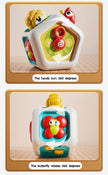 Baby Busy Board Cube Montessori Sensory Toys for Toddler Educational Learning Activities Travel Toy Lock Box Fine Motor Skill