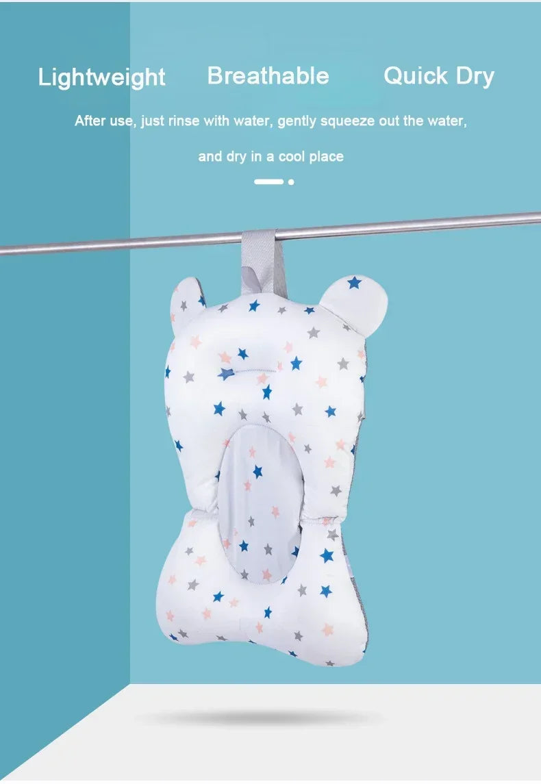 Adjustable Bath Tub Shower Cushion Newborn Support Seat Mat Baby Bath Seat Floating Water Pad Portable Foldable Baby Bathtub Pad