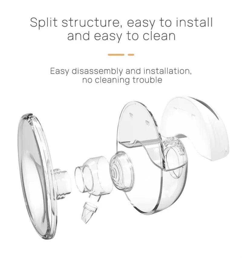 Portable Breast Pump Hands Free Wireless Wearable Electric Breast Pump BPA Free 4 Modes 12 Levels Silicone with LED Display