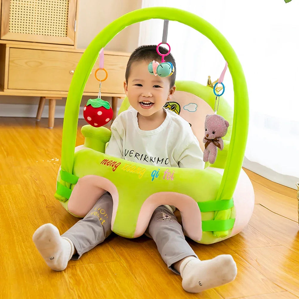 Baby Feeding Safety Seat Skin Cartoon Plush Learning Sit Chair Without Cotton Chair Case Kids Skin Seat Sofa