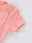 4PCS Newborn Infant Romper Short Sleeve Round Neck Cartoon Animal Flowers Print Bodysuit Onesies For Baby Boys And Girls Clothes