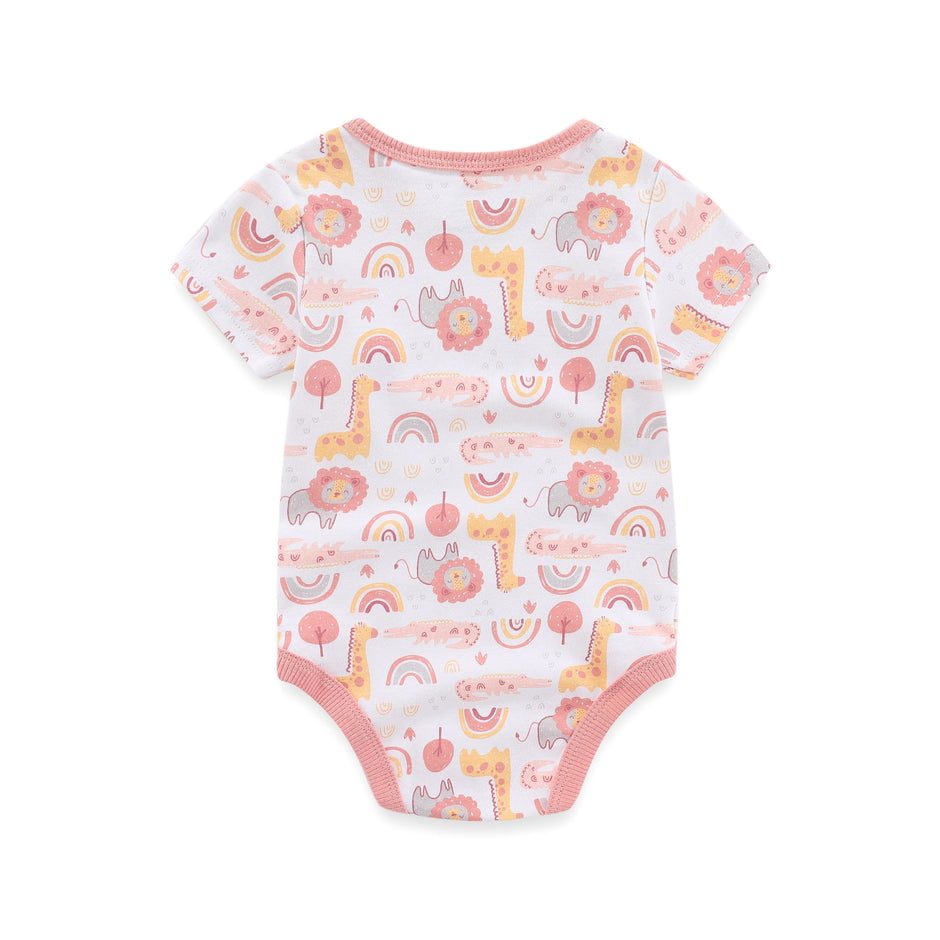 4Pieces Baby Clothing Four Season Unisex Cartoon Short Sleeve Baby Boy Girl Bodysuits Cute 100%Cotton Newborn Clothes